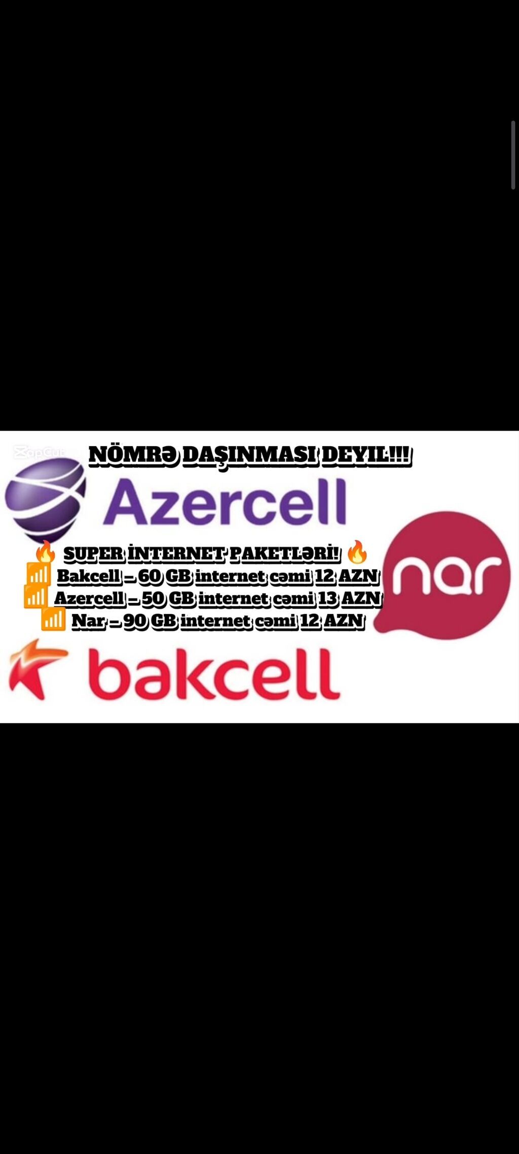 Sürət və sərfəli qiymətlərlə mobil internet paketləri! Nömrə