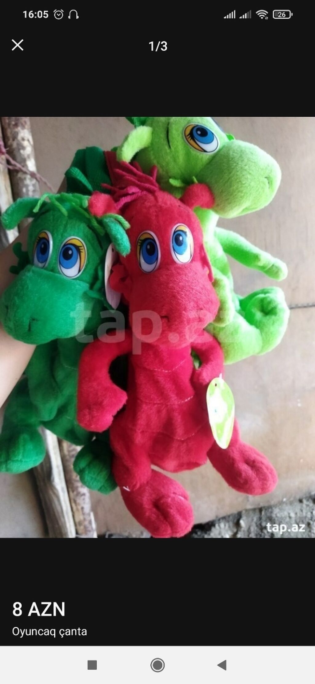 Hem çanta hem oyuncaq qiymeti 4 azn