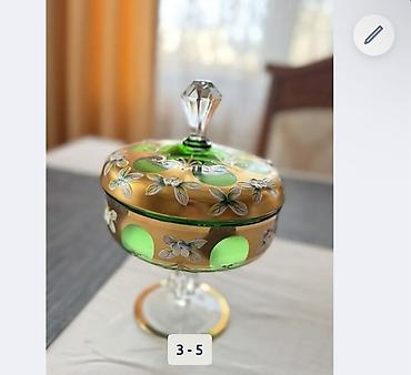 Klassik üslubda kristal şüşə dəst - 5 ədəd konyak qədəhi: Enli kasa - şəkil 4