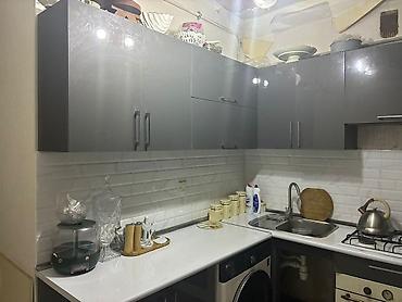 Mətbəx mebel dəsti – yüksək parıltılı boz (antrasit) rəngdə üst - şəkil 4