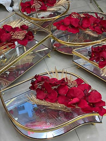 Şirniyyat vitrin qutuları və hədiyyə səbətləri üçün dekorativ set - - şəkil 2