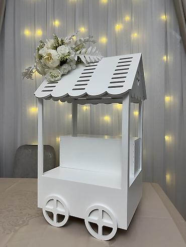 Dekorativ uşaq xonçası - Material: MDF/taxta, ağ rəngdə boyanmış - - şəkil 3