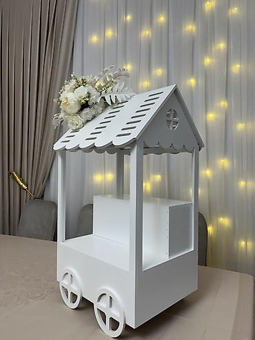 Dekorativ uşaq xonçası - Material: MDF/taxta, ağ rəngdə boyanmış - - şəkil 4