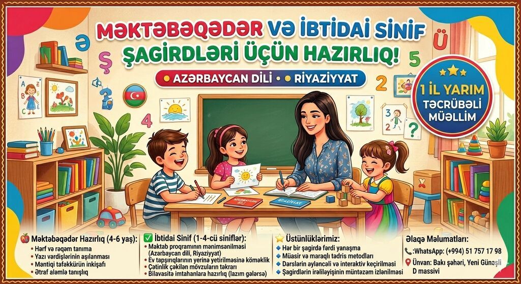 Məktəbəqədər və ibtidai sinif hazırlığı, Azərbaycan dili