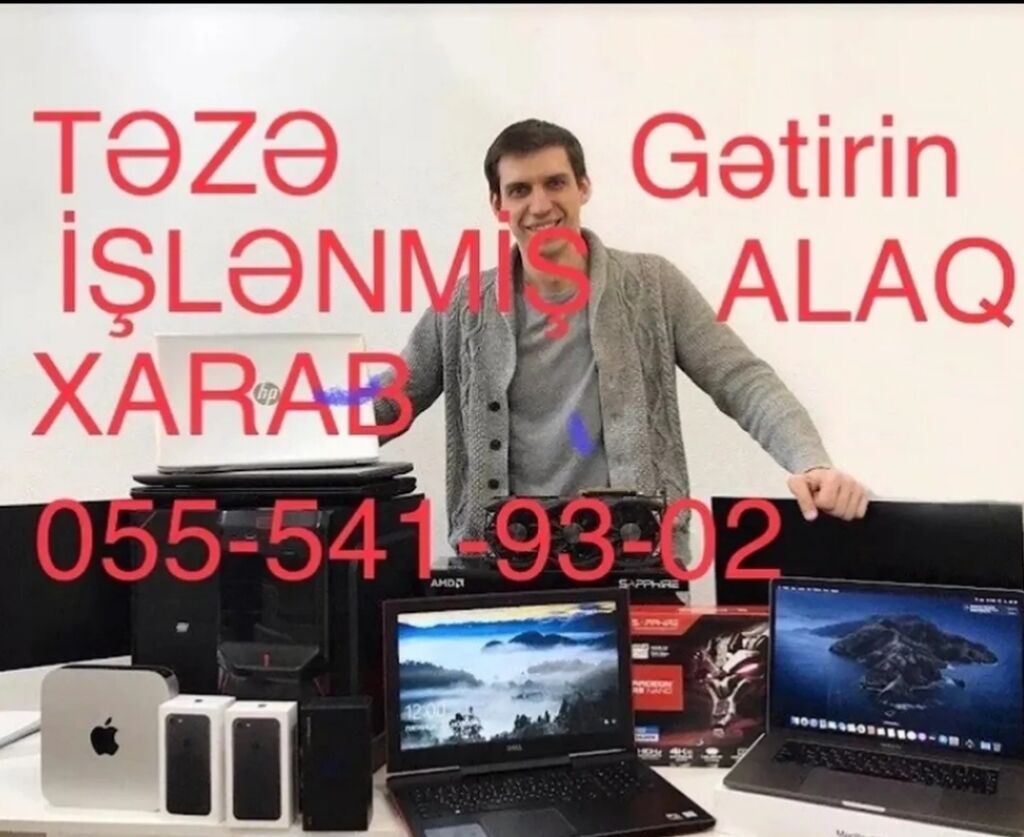 YENİ NOUTBUKLAR ALİRİQ İŞLƏNMİŞ NOUTBUKLAR ALİRİQ