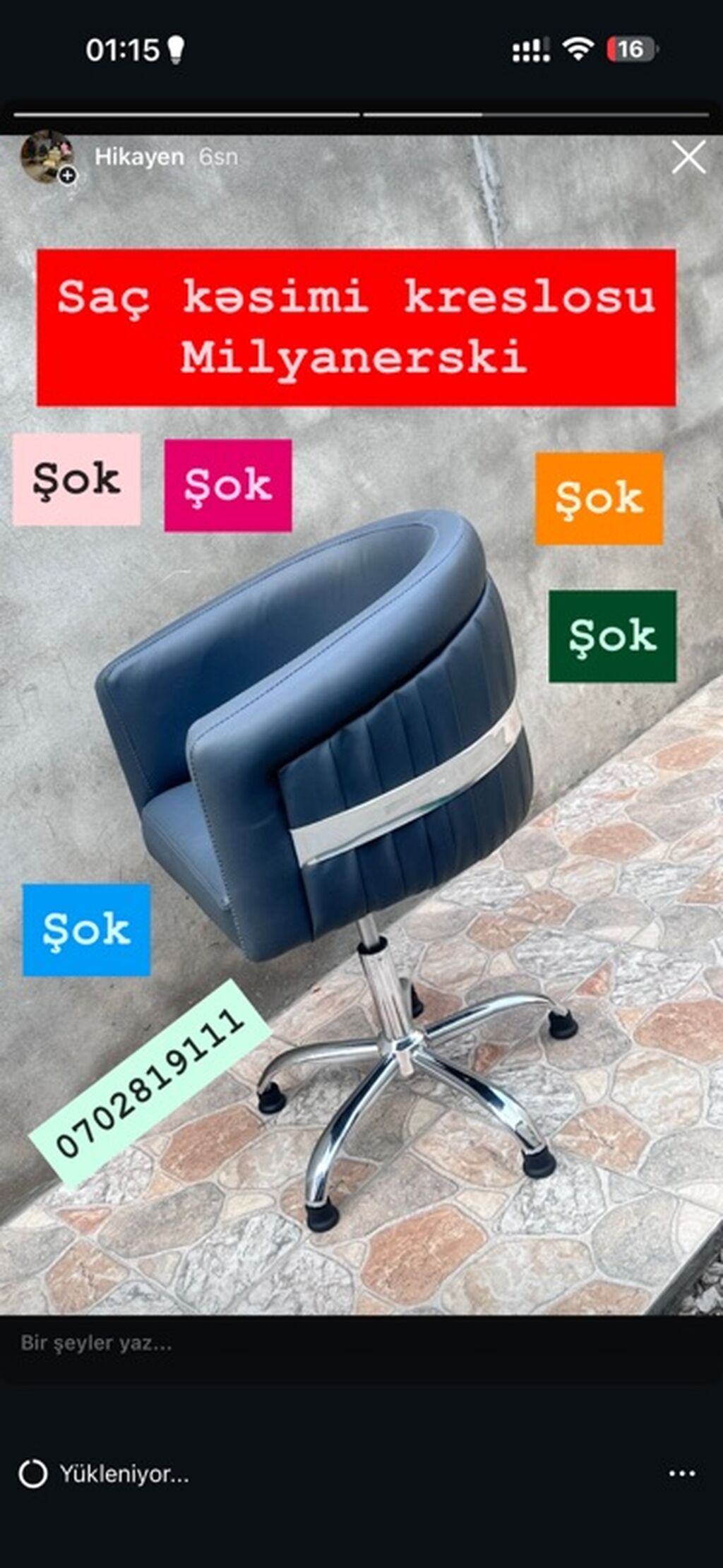 Yeni, Saş kəsimi kreslosu