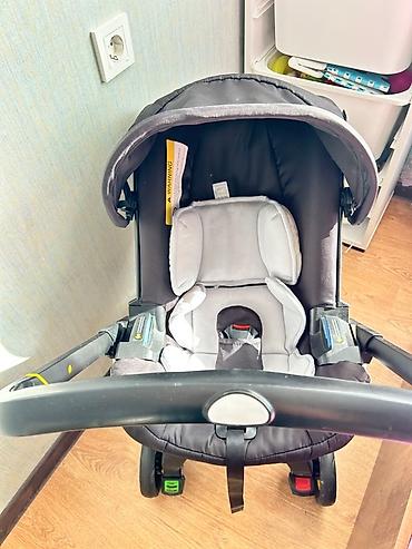 Doona tipli avtomobil oturacağı arabası təkərlərə malik uşaq avtomobil - şəkil 4