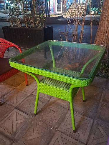 Masa (35m), stul (25)Rattan stilində açıq hava dəsti – stol və 2 - şəkil 3