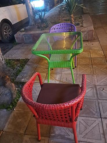 Masa (35m), stul (25)Rattan stilində açıq hava dəsti – stol və 2 - şəkil 4