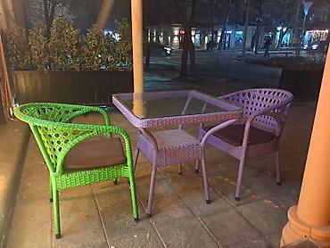 Masa (35m), stul (25)Rattan stilində açıq hava dəsti – stol və 2 - şəkil 5