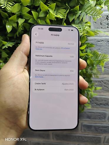 IPhone 15 Pro Max, 256 GB, Natural Titanium, Zəmanət, Simsiz şarj, Face ID - şəkil 3