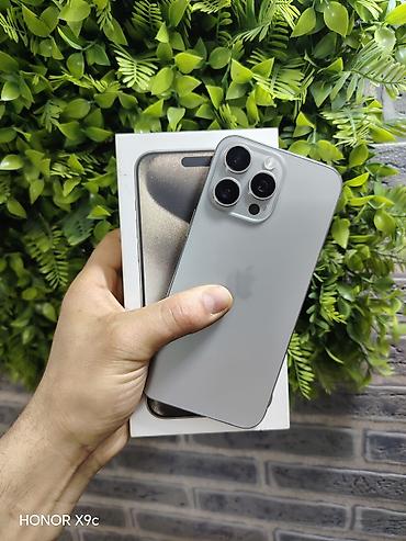 IPhone 15 Pro Max, 256 GB, Natural Titanium, Zəmanət, Simsiz şarj, Face ID - şəkil 2