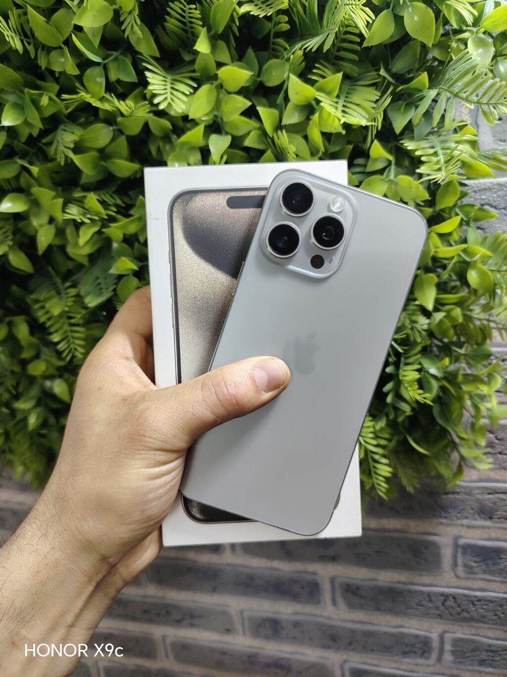 IPhone 15 Pro Max, 256 GB, Natural Titanium, Zəmanət, Simsiz şarj, Face ID