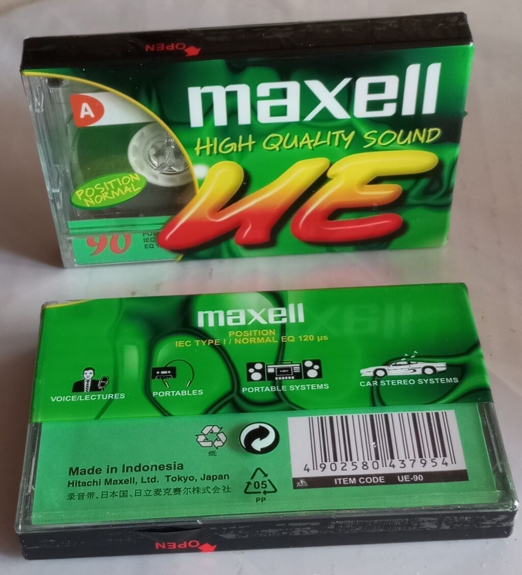 Qədimi " maxell" yapon maqnitafon kaseti "90" dəqiqəlik 1989 çi il