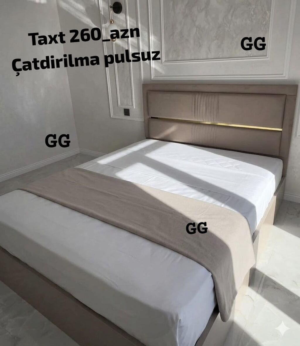 Yeni və Sifarişlə Taxt 260_azn Ölçü 2/1.60 Reng secimi var