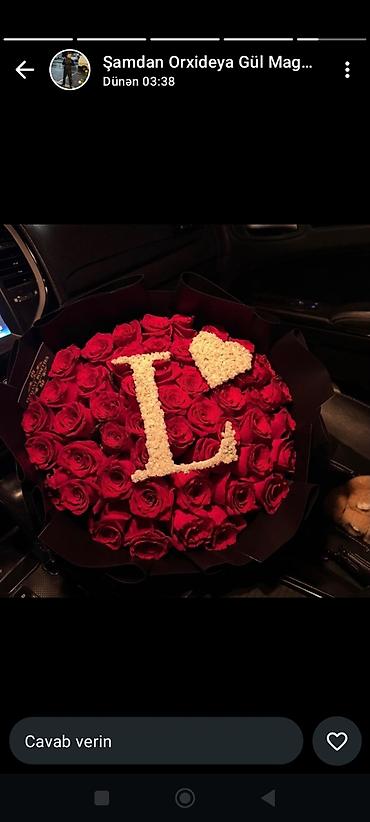 101-roza 150₼ - Növ: roza (kəsilmiş, bağlamada) - Rənglər: dərin - şəkil 5