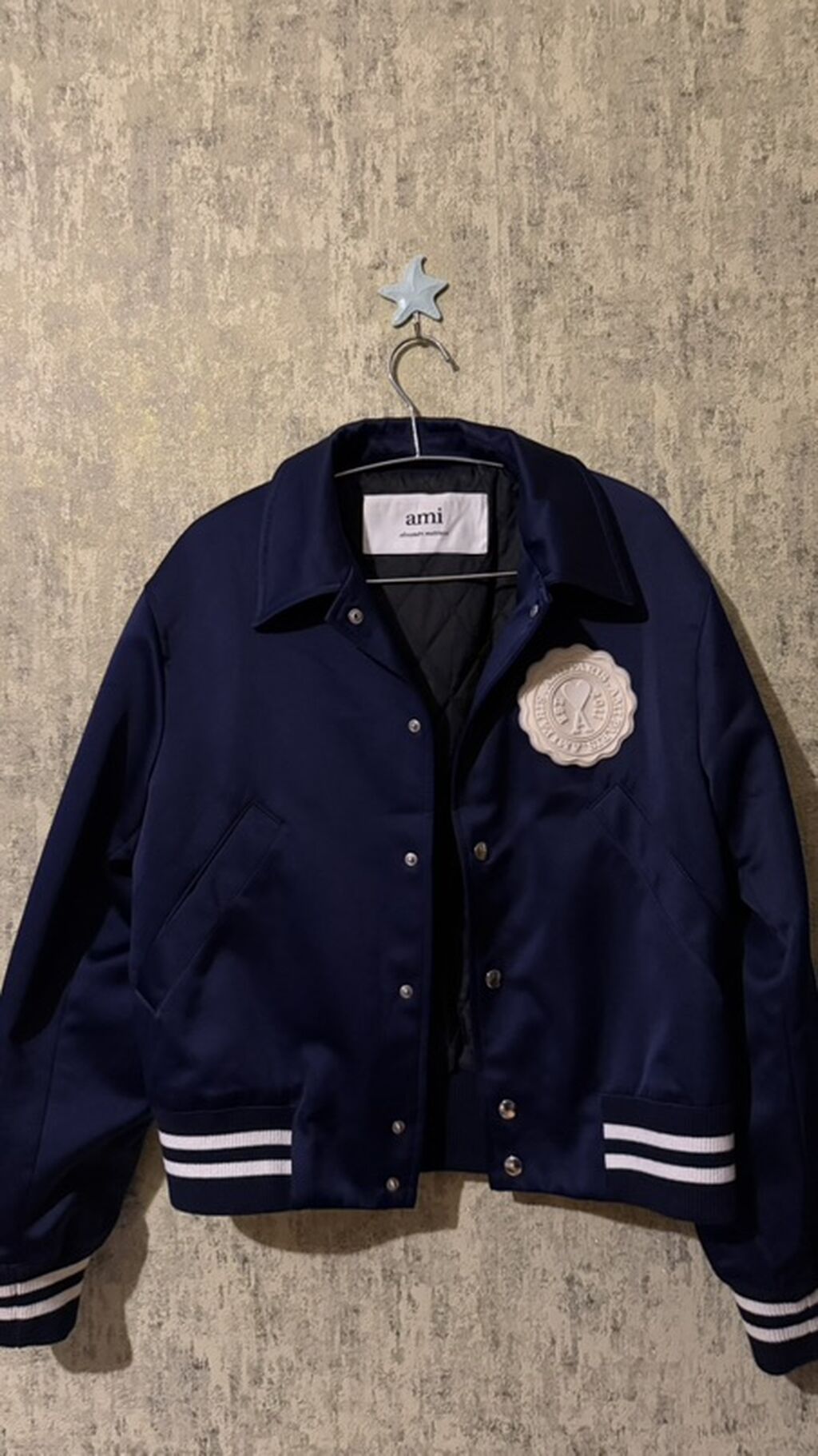 Ami Paris (Alexandre Mattiussi) varsity üslublu gödəkçə - Rəng: tünd
