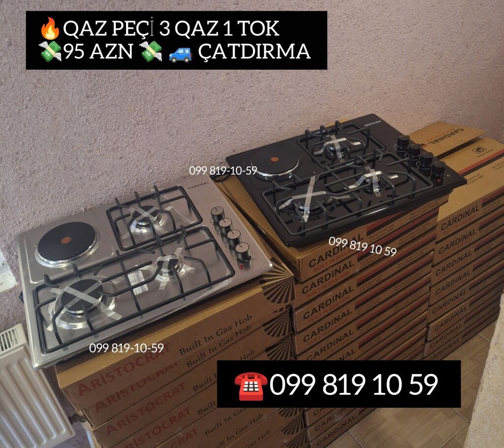 Qarışıq sobası Quraşdırılan, 4 gözlü, Yeni