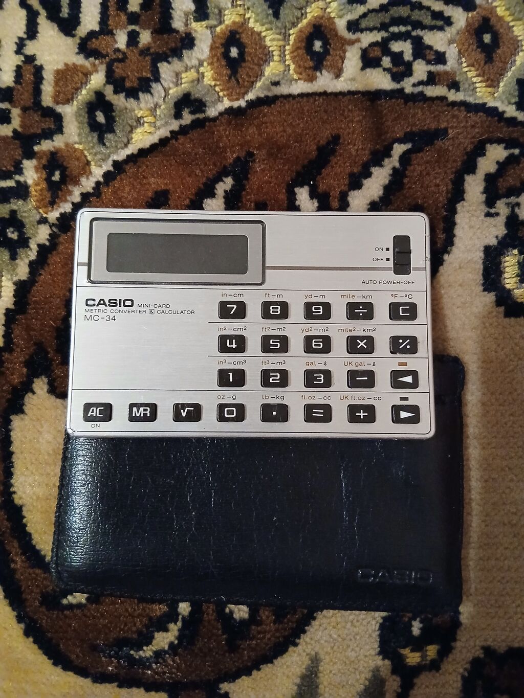CASIO MC-34 mini-kalkulyator və metrik çevirmə cihazı - Model: Casio