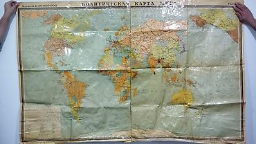 Məhsul: Sovet dövrünə aid iri divar xəritələri dəsti Təsvir: - 4 ədəd - şəkil 4