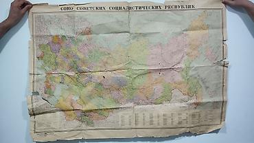 Məhsul: Sovet dövrünə aid iri divar xəritələri dəsti Təsvir: - 4 ədəd - şəkil 5