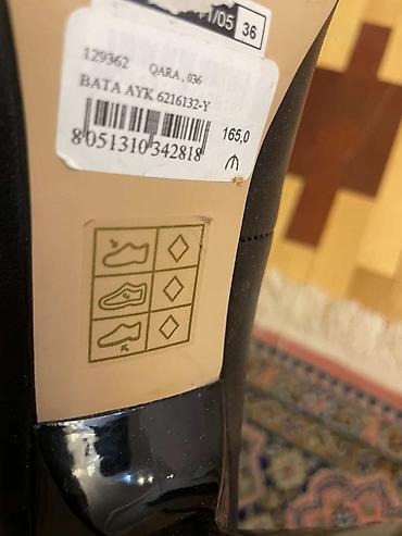 Qadın klassik tuflisi – qara rəng - Model: Bata AYK 6216132-Y - Ölçü - şəkil 4