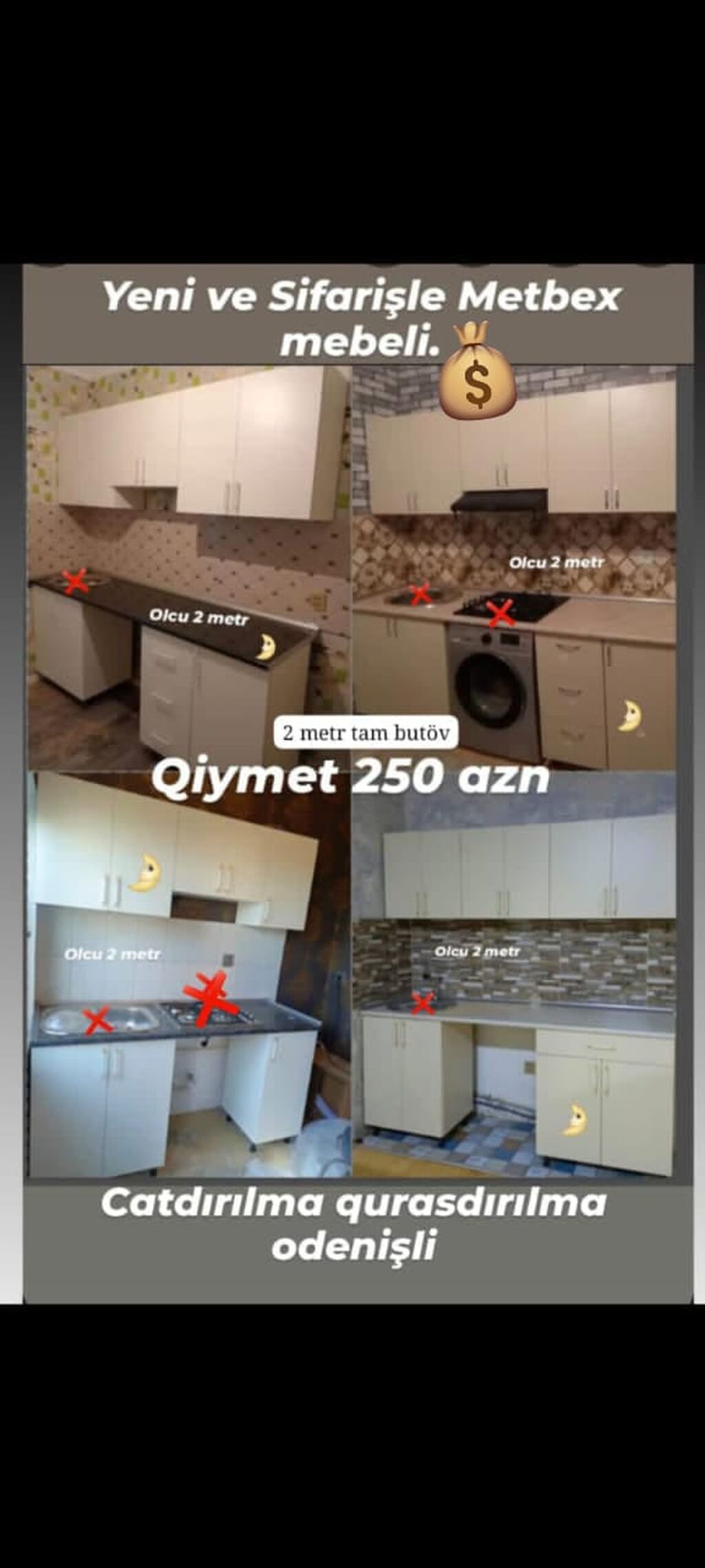 Mətbəx mebeli sifarişlə hazırlanır