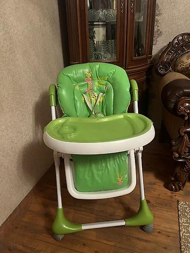 Uşaq yemək stulu – yaşıl rəngdə, şirin zürafə naxışlı. Xüsusiyyətlər - şəkil 3