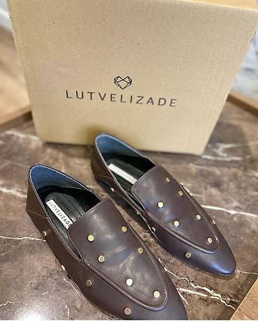 Lutvelizade qadin mokasinləri - Rəng: tünd qəhvəyi - Material: hamar - şəkil 3