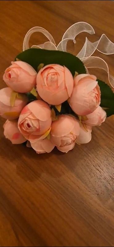 Süni güllərdən hazırlanmış gəlin buketi. Yenidir istifadə olunmayıb - şəkil 5