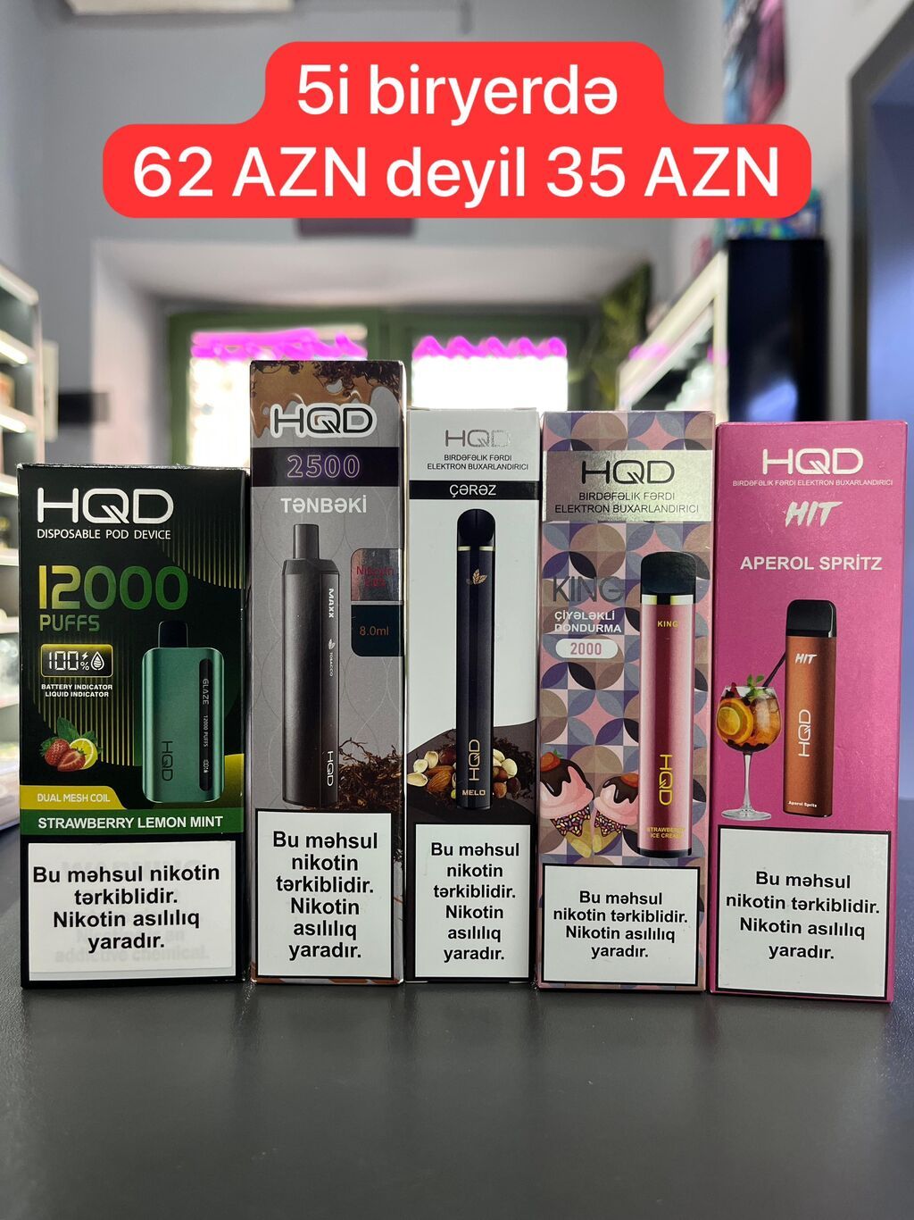 Diqqet !! 1 Aprel Mağaza bağlanır!!! Vozol HQD Elfbar Mosmo Pura 🔥