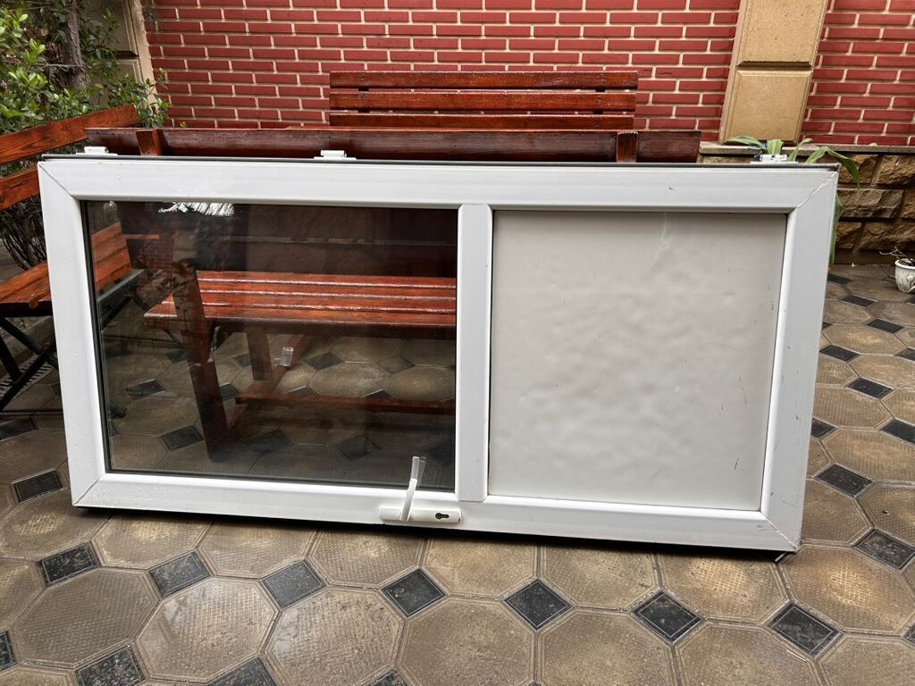 Uzunluğu 1.90 Eni 0.90 Çərçivəsi Yoxdur PVC sürgülü pəncərə/qapı