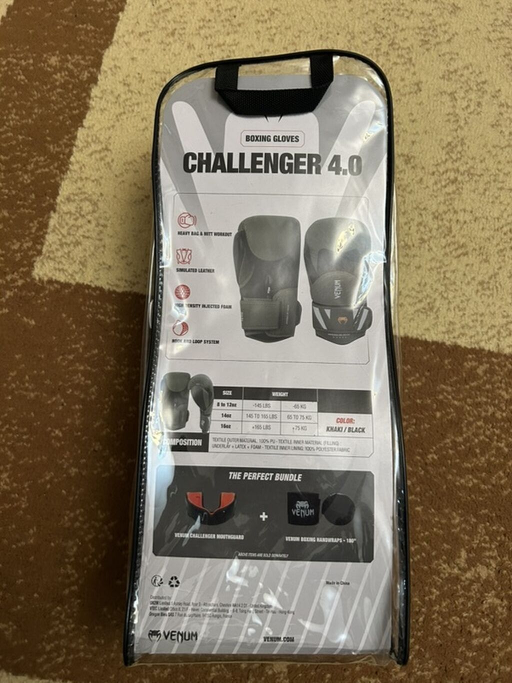 Boks avadanlıqları seti - Əsas məhsul: Venum Boxing Gloves Challenger