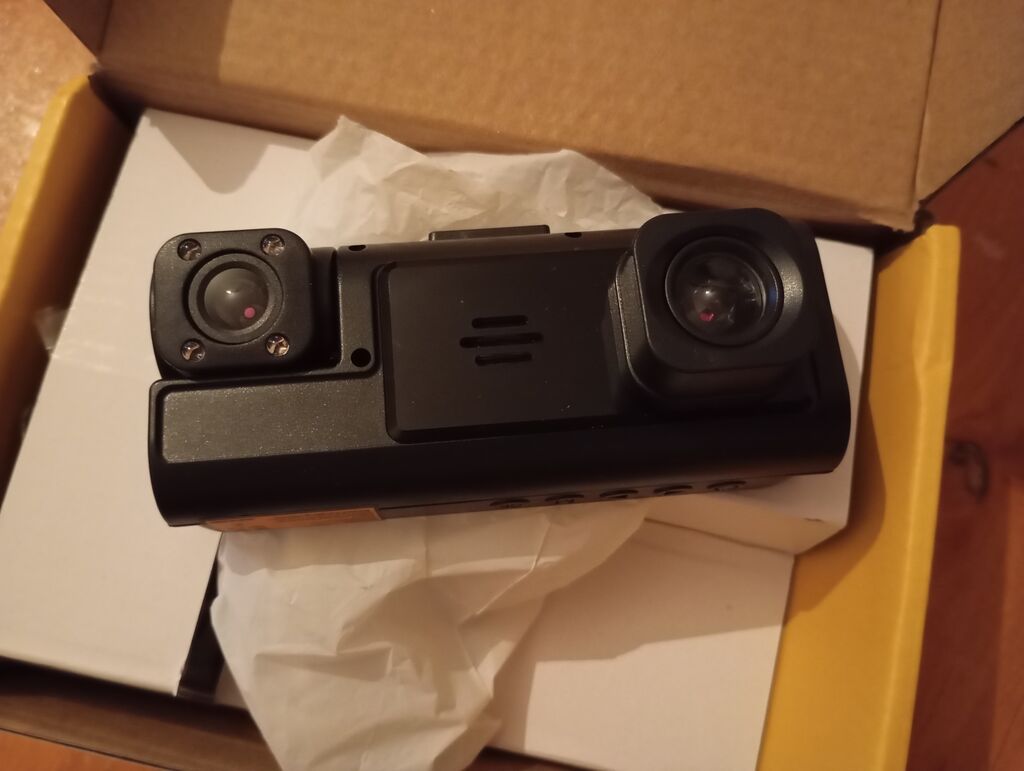 Təzə Ikili linzalı avtomobil DVR (videoqeydiyyatçı) Видеорегистратор