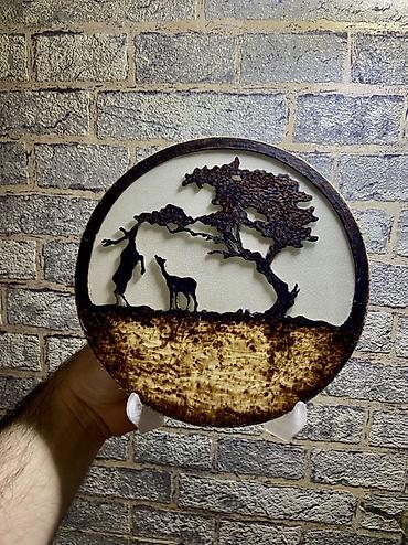 Şüşə üzərində yandırma ilə taxta dekor kəsimi. Əl işidi - şəkil 2