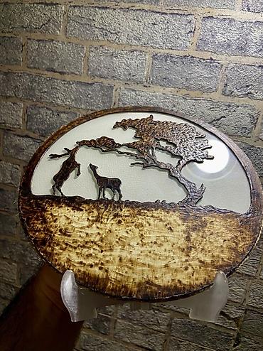 Şüşə üzərində yandırma ilə taxta dekor kəsimi. Əl işidi - şəkil 3