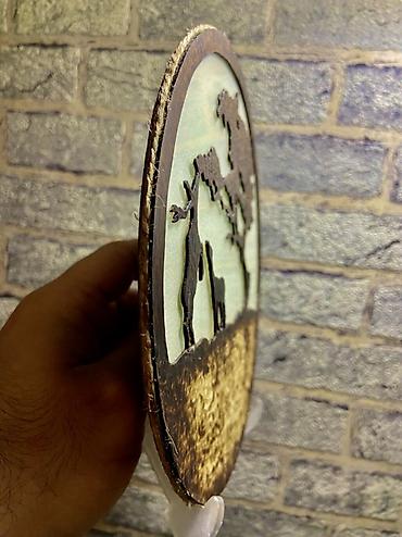 Şüşə üzərində yandırma ilə taxta dekor kəsimi. Əl işidi - şəkil 4