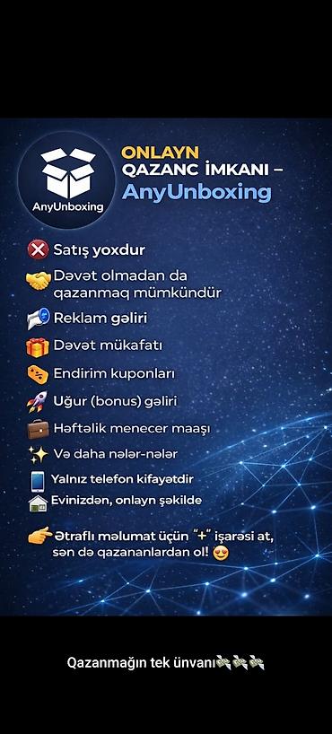 Onlayn gəlir imkanı – AnyUnboxing - Evdən çıxmadan, yalnız telefonla - şəkil 3