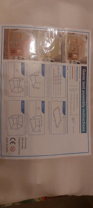 Uşaq oyun çadırı – ev formasında Məlumat: - Ölçülər: uzunluq 120 sm - şəkil 4