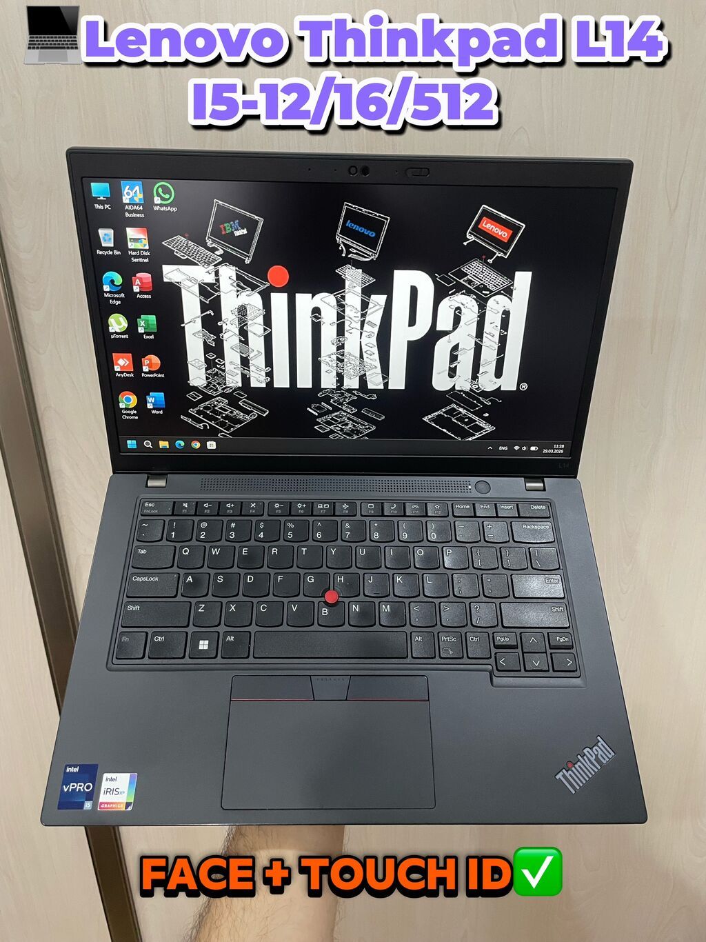 Lenovo ThinkPad, 14 ", Intel Core i5, 512 GB