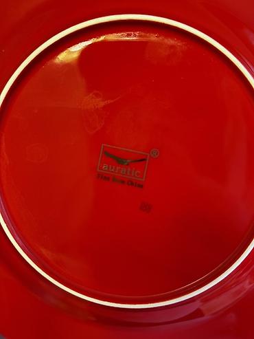 Nahar dəsti, rəng - Qırmızı, Farfor - şəkil 4