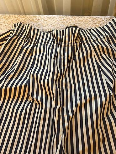 Zolaqlı şalvar – hündür belli, kəmərli model - Naxış: Dikey zolaqlar - şəkil 5