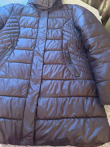 Qadın qış kurtkası – qəhvəyi rəng - Uzun, quilted (şaquli-üfüqi - şəkil 4