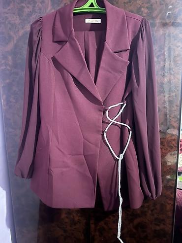 AZURA qadın blezeri Hem qirmuzi hem bordovu kostyum ikiside 38 - m - şəkil 3