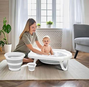 4 hissəli yığıla bilən körpə vanna dəsti. Cəmi 2-3 dəfə işlənilib - şəkil 2