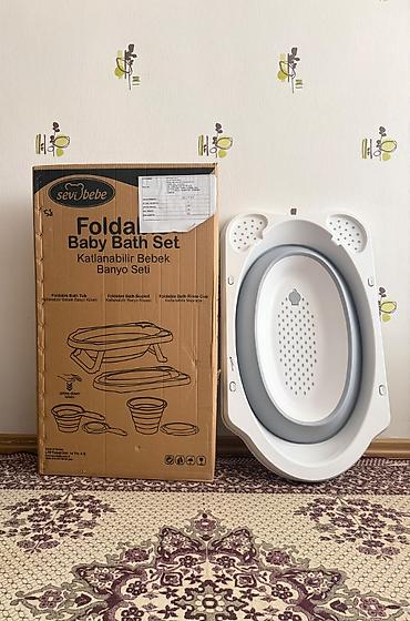 4 hissəli yığıla bilən körpə vanna dəsti. Cəmi 2-3 dəfə işlənilib - şəkil 4
