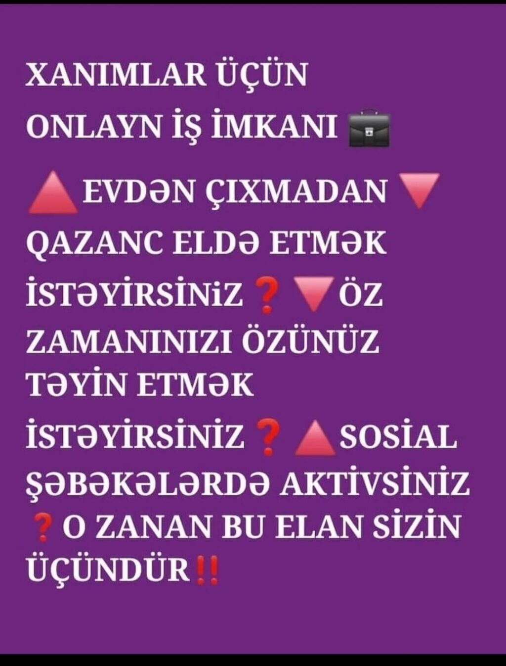SMM menecer tələb olunur, İstənilən yaş