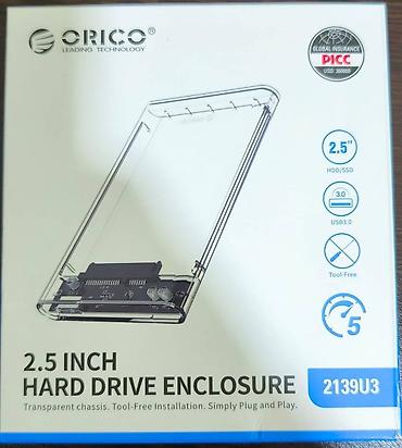 ORICO 2.5” HDD/SSD Box USB 3.0 – Yeni | Qara & Şəffaf | Endirimli - şəkil 2
