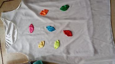 Ağ rəngli qadın köynəyi (sleeveless, yoyqa/parça qatlı görünüş). Ön - şəkil 3