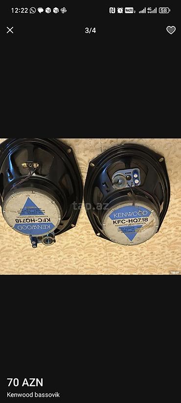 Kenwood avtomobil akustikası – oval koaksial dinamiklər (cüt) 4 eded - şəkil 3